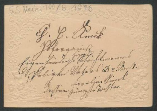 Eigenhändige Unterschrift Christian Heinrich Rincks.