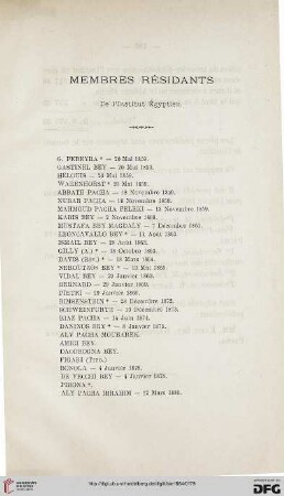 Membres résidants Séance du 14 Janvier 1884
