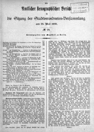 No. 20, 25. Mai 1905