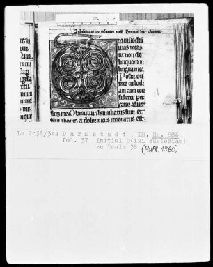 Psalterium — Initiale D (ixi), Folio 37 recto
