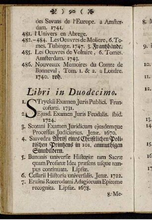 Libri in Duodecimo.