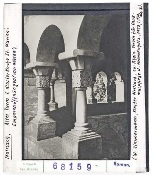 Mettlach, Alter Turm (Klosterkirche St. Marien), Emporenöffnungen von außen
