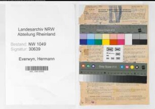 Entnazifizierung Hermann Everwyn , geb. 20.01.1897 (Polizeibeamter)