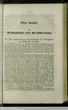 Dritter Abschnitt. Die Wohnplätze der Bevölkerung