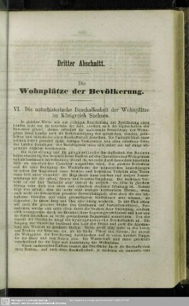 Dritter Abschnitt. Die Wohnplätze der Bevölkerung