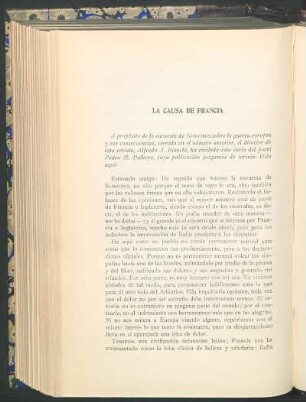La causa de Francia