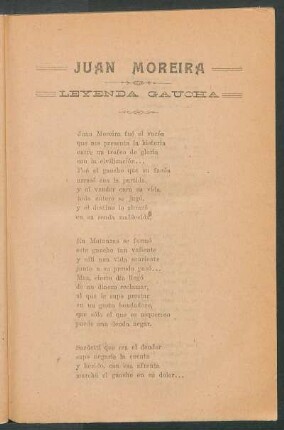 Juan Moreira : Leyenda gaucha
