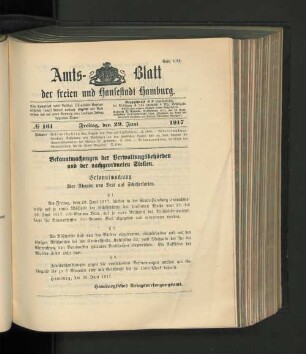 No. 161, 29. Juni 1917