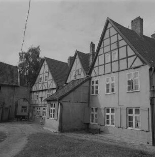 Stralsund. Spitalhäuser beim Johanniskloster, Fachwerk