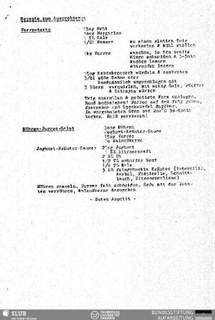 Rezepte zum Ausprobieren
