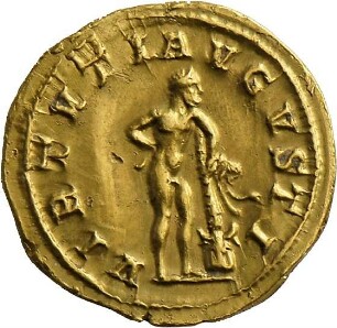 Aureus Gordians III. mit Darstellung des Hercules
