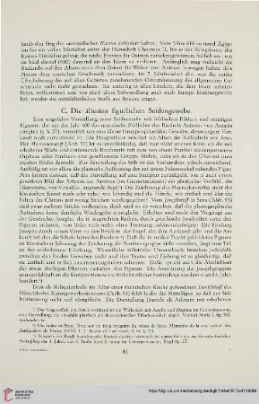 C. Die ältesten figürlichen Seidengewebe