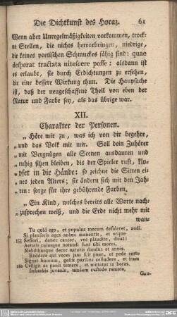 XII. Charakter der Personen