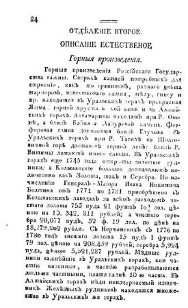 Otdelenie Vtoroe. Opisanie Estestvenoe