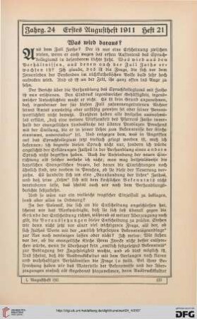 Heft 21 (1. Augustheft 1911)
