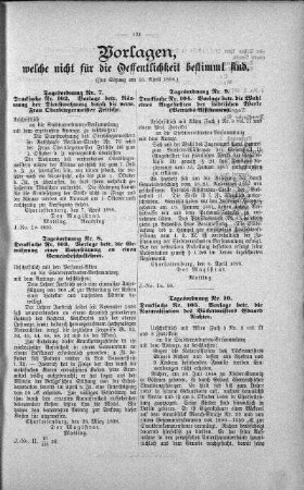 Vorlagen welche nicht für die Oeffentlichkeit bestimmt sind., 13. April 1898