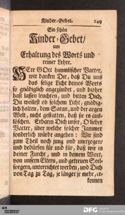 Kinder-Gebet.