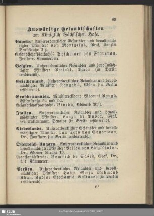Auswärtige Gesandtschaften
