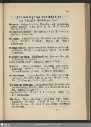 Auswärtige Gesandtschaften