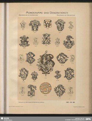 Dekorationen [Widmungen], Alliance-Monogramme