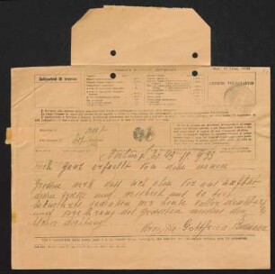 Brief von Brigitte Bermann Fischer an Gerhart Hauptmann