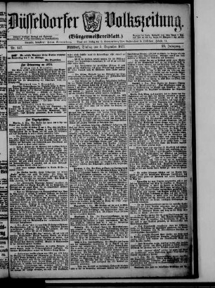 Düsseldorfer Volkszeitung. 1871-1872