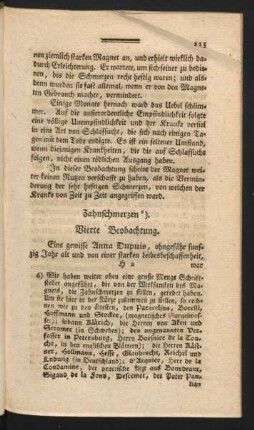 Zahnschmerzen.