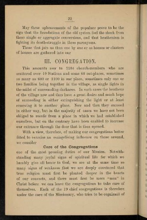 22-40, III. Congregation