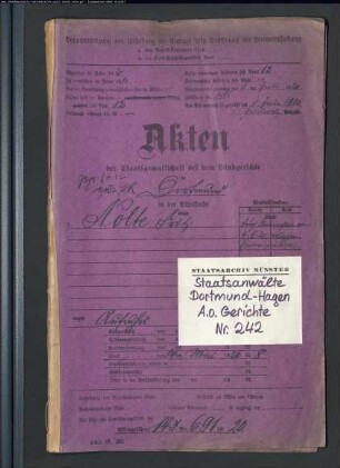 Angeklagter: Nolte, Fritz: Aufruhr