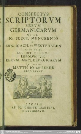 Conspectus Scriptorum Rerum Germanicarum