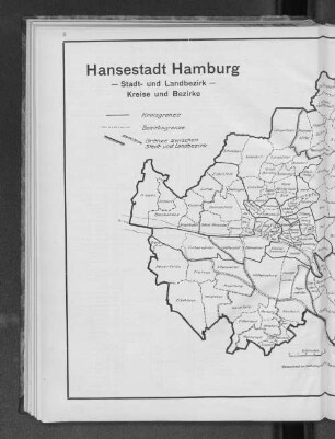 Hansestadt Hamburg - Stadt- und Landbezirk - Kreise und Bezirke