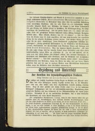 Zur Revision des sexualpädagogischen Denkens : einige Bedenken