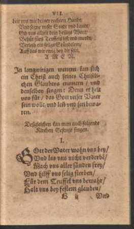 Deßgleichen kan man auch folgende Kirchen Gesenge singen.