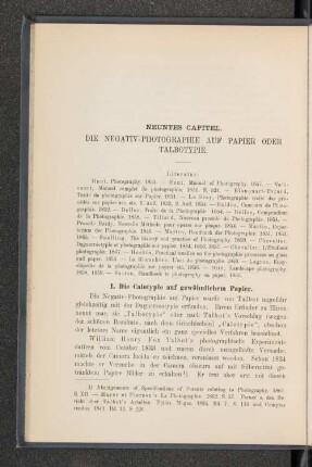 Neuntes Capitel. Die Negativ-Photographie auf Papier oder Talbotypie.