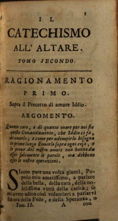 Catechismo All' Altare : Ad Uso De' Parrochi ..., 2