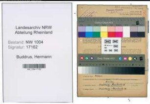 Entnazifizierung Hermann Buddrus , geb. 03.07.1900 (Chemotechniker)