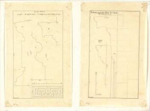 Mühe, Anton; München; Pinakothek - Profile u. Gesims 1. OG (Details); Verdachungsgesims der Fenster 1. OG (Details)