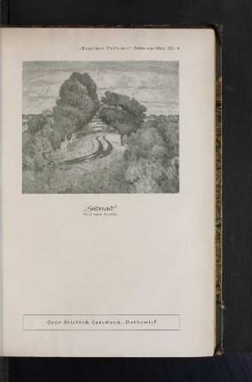 "Deutsches Volkstum" (Bühne und Welt) XIX, 9 "Heiderand" (Nach einem Gemälde) Hugo Friedrich Hartmann,Bardowick