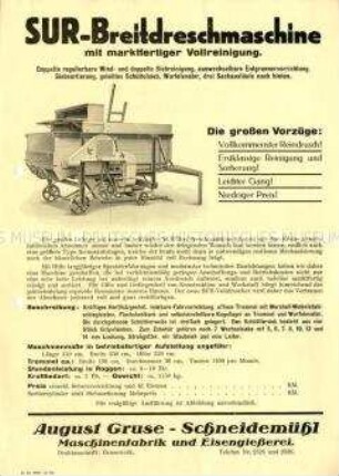 Breitdreschmaschine