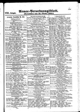 731. Ausgabe. Mittwoch, 13. Oktober 1915