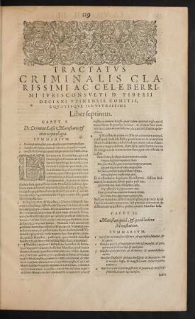 Tractatus Criminalis ... D. Tiberii Deciani ... Liber septimus.