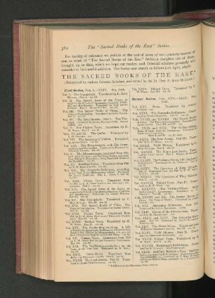 The Sacred Books of the East.