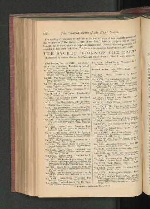 The Sacred Books of the East.