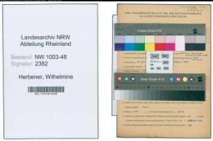 Entnazifizierung Wilhelmine Herbener , geb. 22.07.1907 ()
