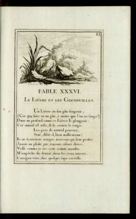 Fable XXXVI. Le Liévre Et Les Grenouilles.