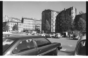 Kleinbildnegative: Transparente für Mietminderung, Nollendorfstraße, 1979