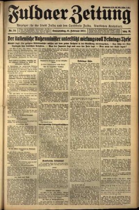Erste Ausgabe vom Donnerstag, den 11. Februar 1932.