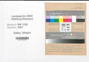 Entnazifizierung Wilhelm Detten , geb. 22.07.1885 (Oberst)
