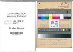 Entnazifizierung Helene Mueller, geb. 16.05.1907 ()