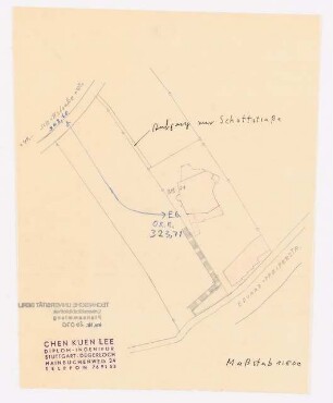 Haus und Garten H. Bense, Stuttgart: Lageplan 1:500
